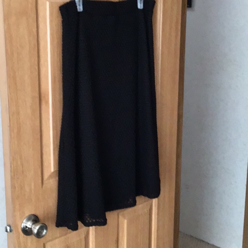 A_Line black, knitted skirt